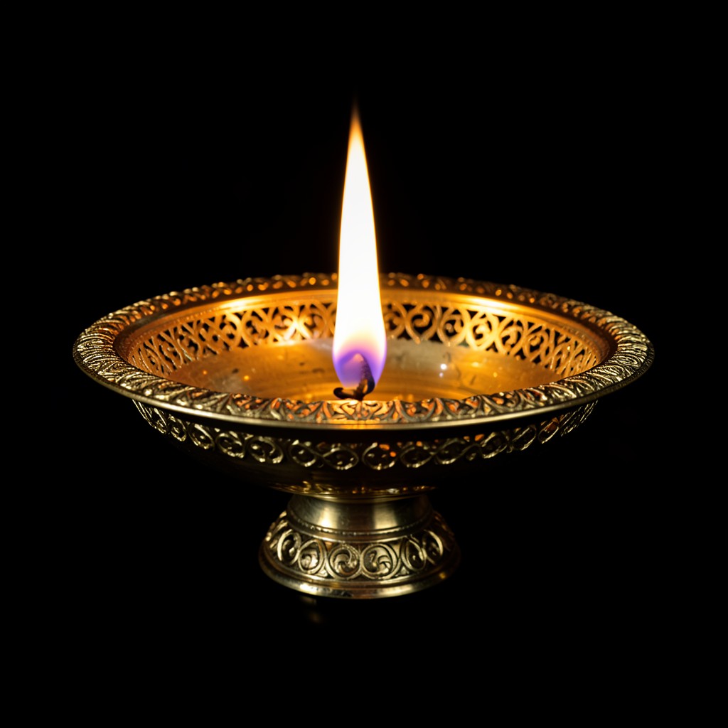 3D Royal Brass Diya